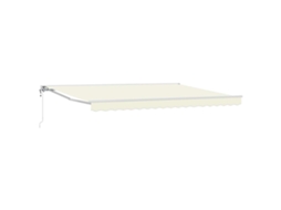 Conjunto 1 Toldo Retrátil Vidaxl Branco Alumínio (4,5 × 3,5 M)