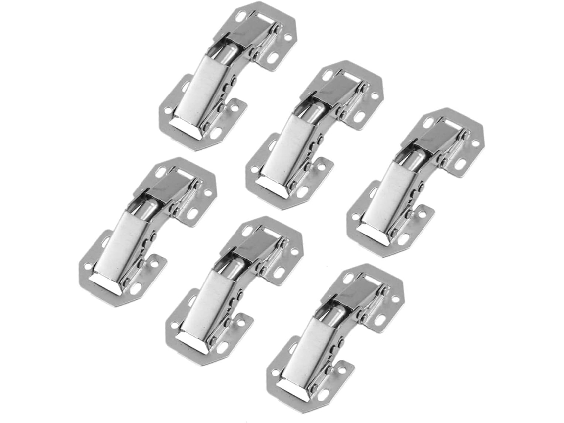 Conjunto De 6 Dobradiças Aço Para Portas Armários Cozinha.