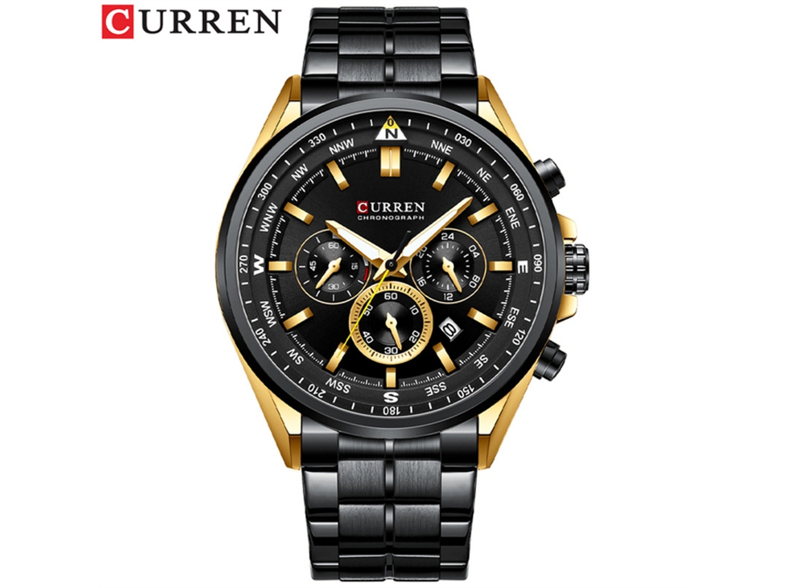 Relógio de Pulso Masculino MDUG com Data Luminosa, Pulseira de Aço Inoxidável, Estilo Executivo
