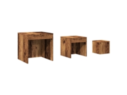 Nesting Table, Nesting Tables Vidaxl Marrom Madeira Processada (n/a)