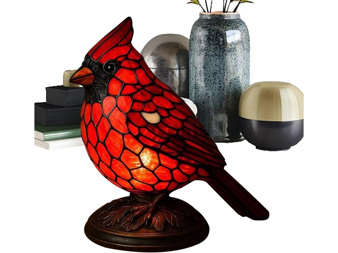 Abajur De Mesa Em Formato Pássaro, Luminária Decorativa Em Resina, Funciona A Bateria