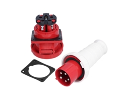 Tomada Industrial de 5 Pinos, Conector de Alimentação Trifásico, Ip67 À Prova D'água, 380, 415v, 63a, 3p+n+e BRILVIBERA