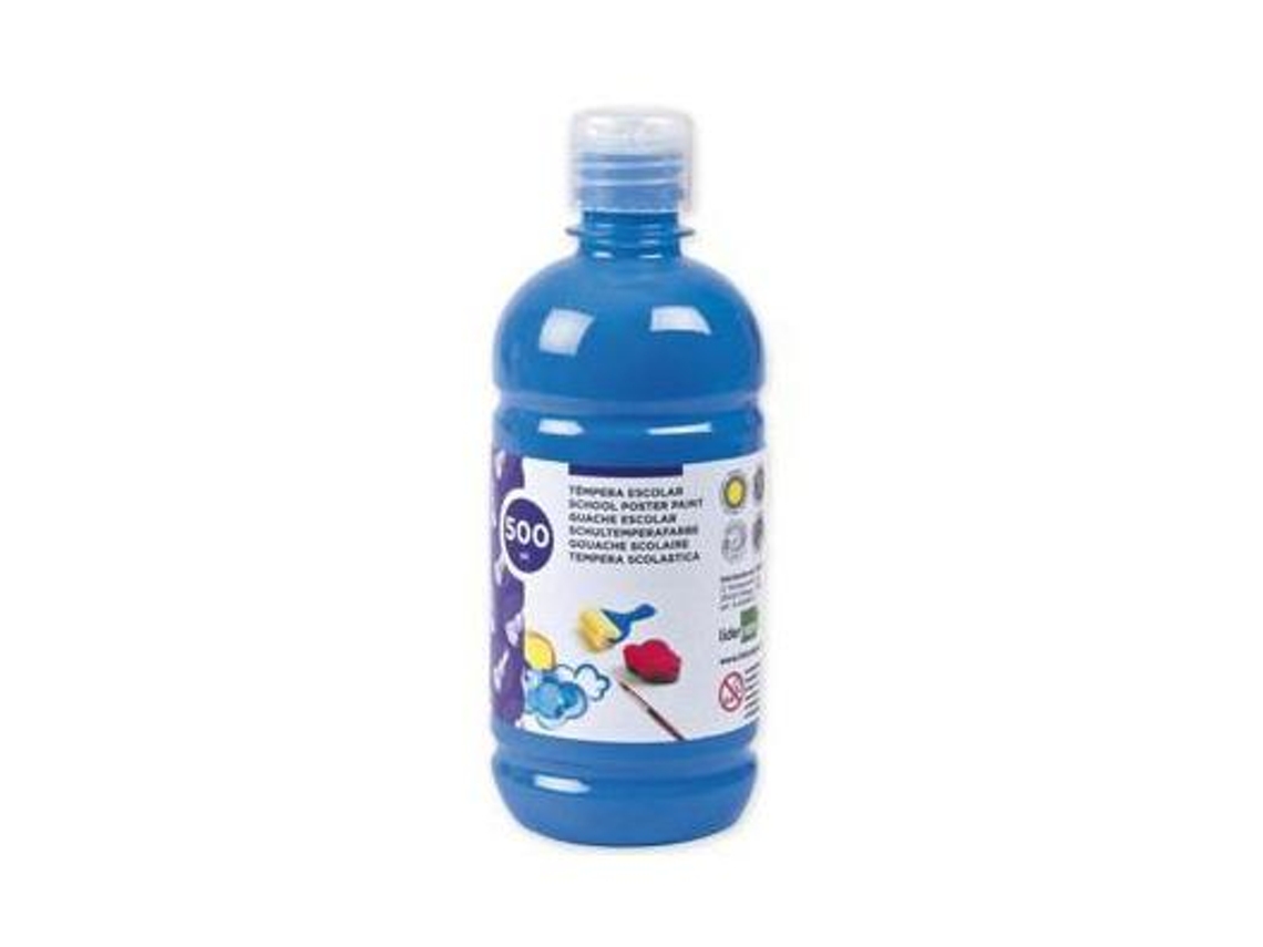 Guache Escolar Liderpapel 500 Ml Azul Cian