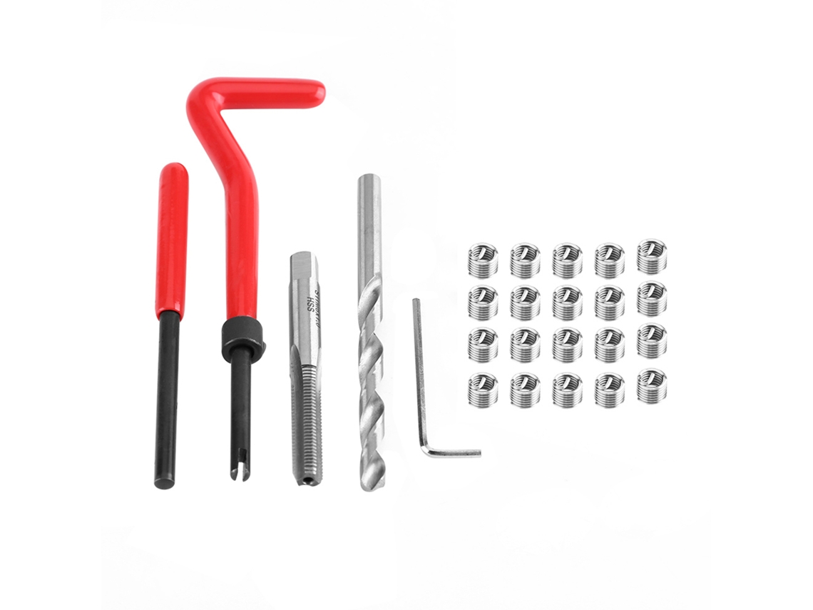 Kit De Reparo De Rosca Com 25 Inserts Para Ferramentas Manuais, Compatível Com Reparo Automotivo M6 X 1.0 X 8.0mm
