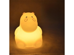 Luminária Noturna Criativa Em Silicone Formato De Hipopótamo,
