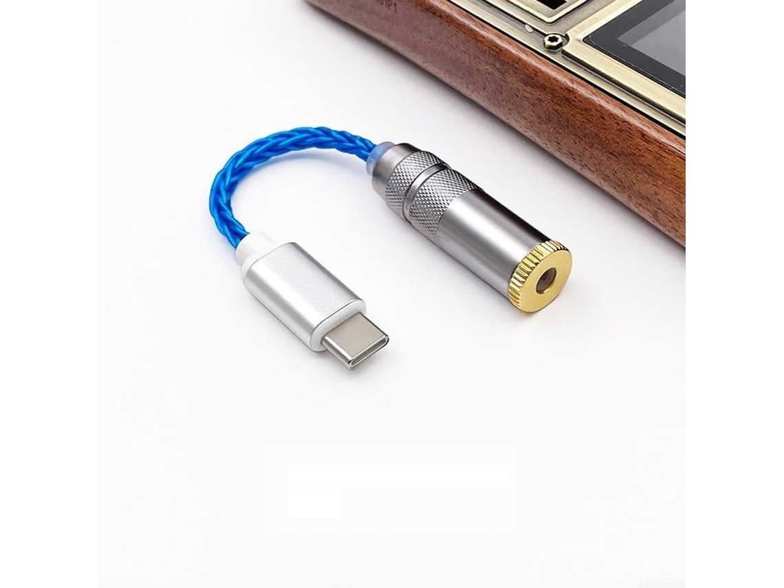 Conversor De Áudio Usb-c Para 2,5 Mm, 3,5 Mm E 4,4 Mm Com 32 Bits Para Reprodução Sem Perdas