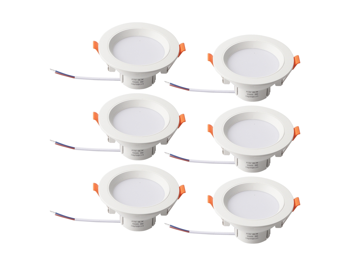 2026 foco de Techo Led 9w 6000k com Sensor de Radar Inteligente 90 265v para Passagem, Varanda, Escadas 6 Peças