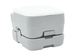 Vidaxl Vaso Sanitário De Camping Cinza E Branco 41,5 X 36,5 X 30 Cm
