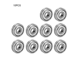 10pcs Rolamento De Bola V624zz Sulco V 3x13x6mm Aço Carbono Plano Trilho