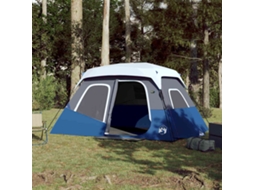 Vidaxl Tenda Familiar C/ Led 6 Pessoas Libertação Rápida Azul-claro