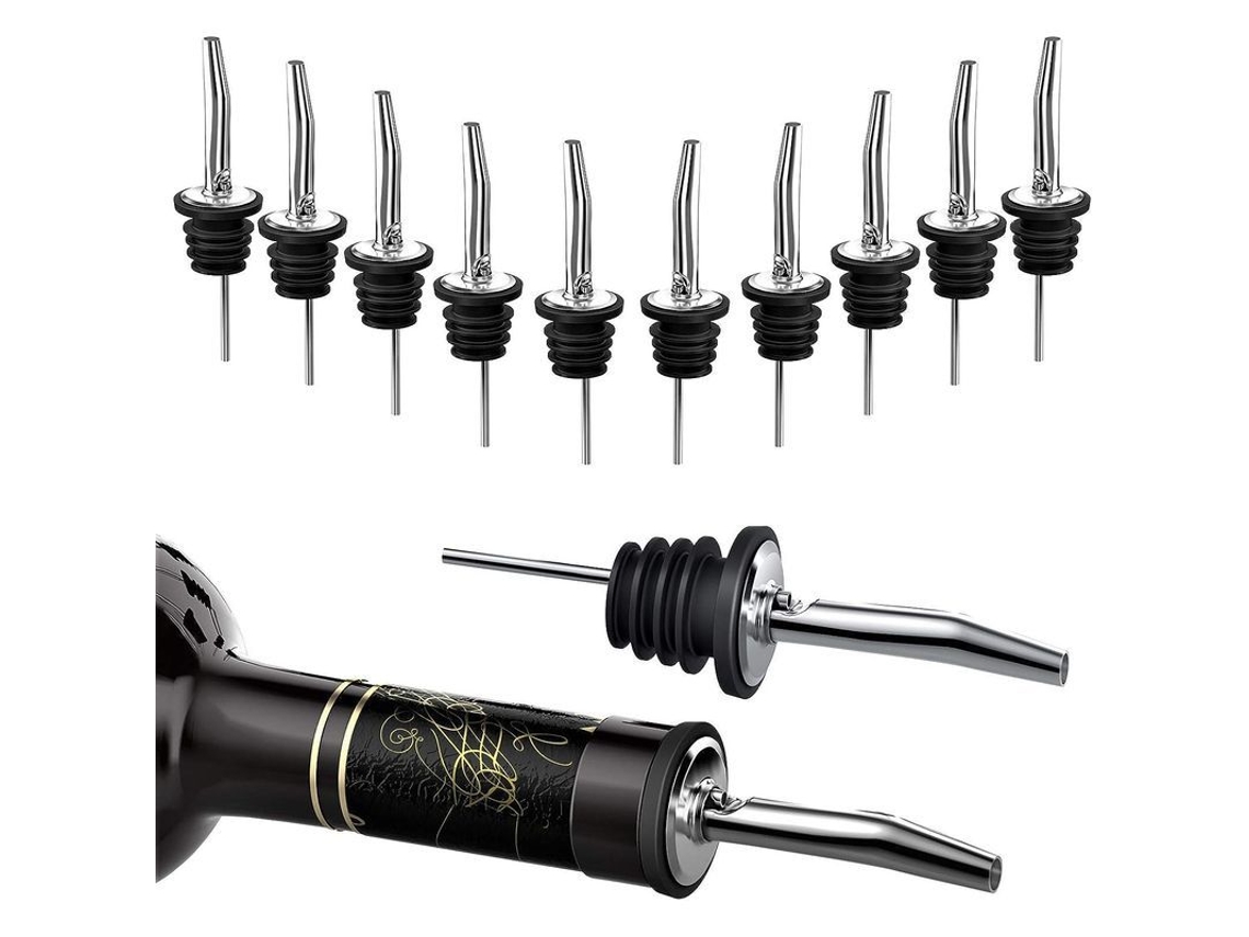 12 Canudos de inox para bebidas alcoólicas, freeflow NOVA LINE
