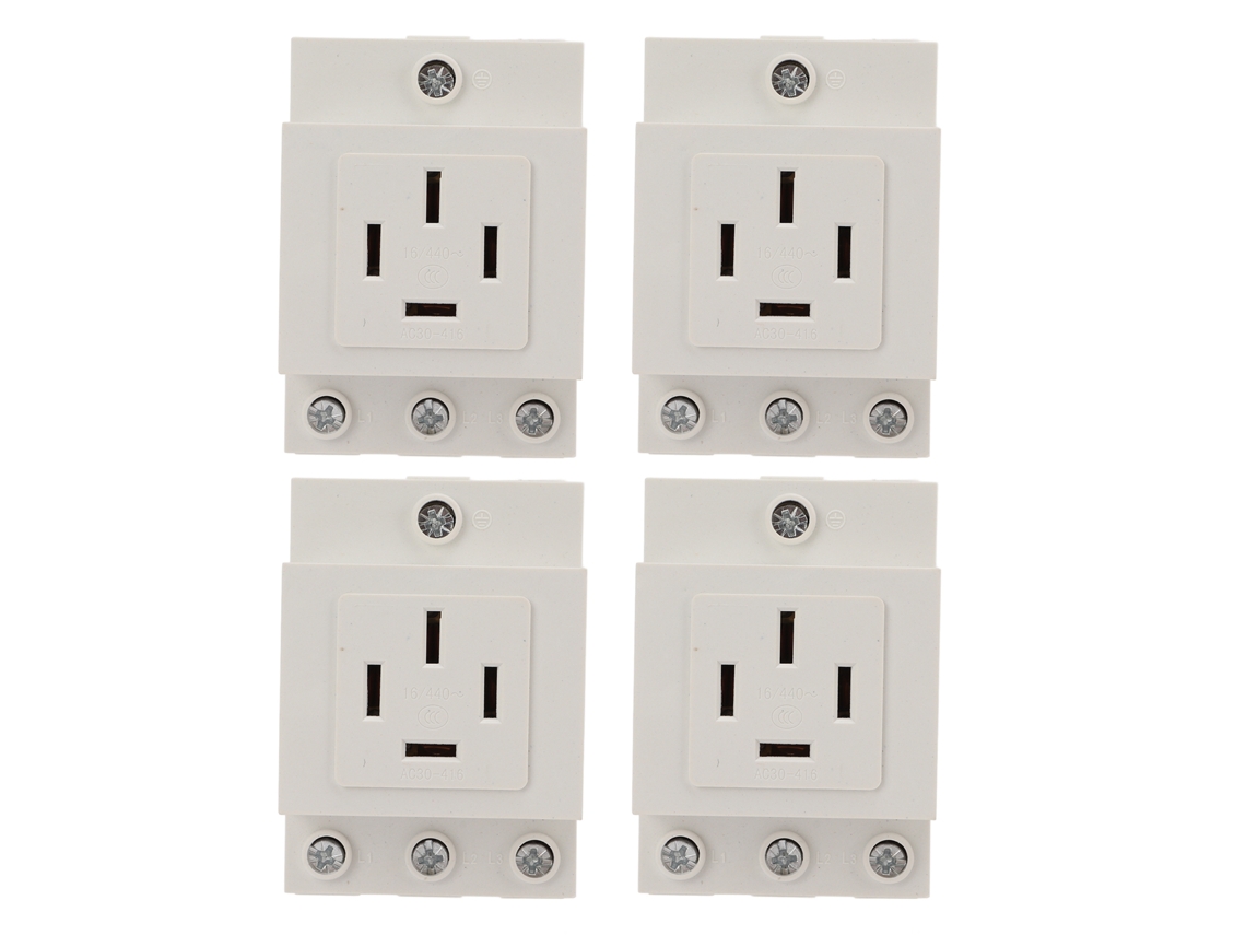 Timer De Tomada Material Retardante De Chamas Capacidade De Sobreload Alta Fácil Instalação 440vac30‑416 (4pçs)