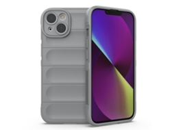 Capa Halinuia Para Iphone 14 Magic Shield Tpu Cinzento (proteção Integral, Interior Em Flanela)