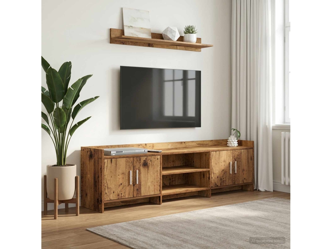 Vidaxl Gabinete Para Tv 168 X 33 X 47 Cm Madeira Antiga