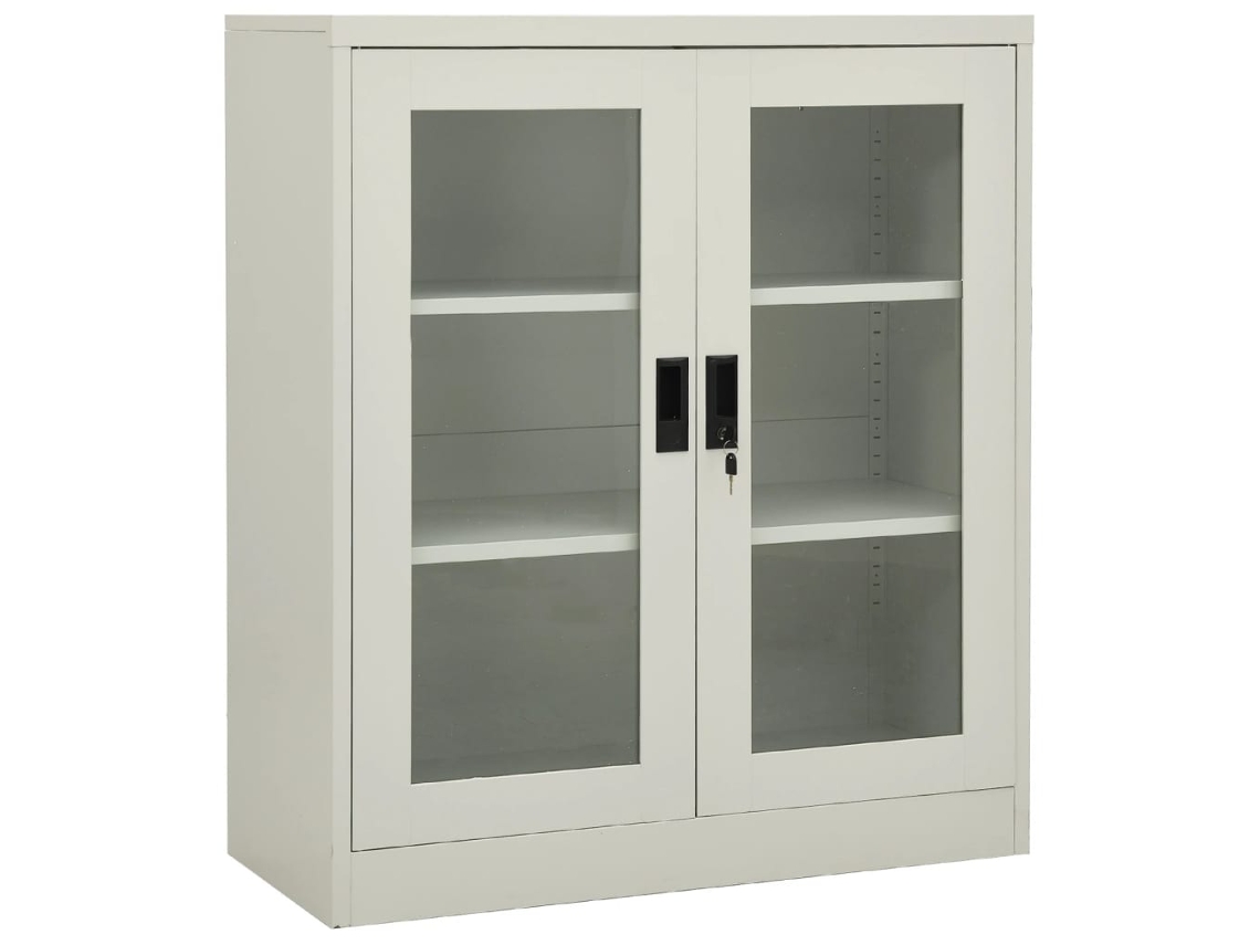 Armário VIDAXL Cinzeto Aço (90x40x105 cm)