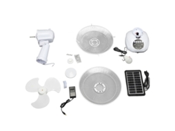 Ventilador Solar Mesa 12 Polegadas 100 240v Branco