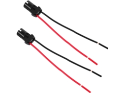 2 Conectores de Extensão para Soquete de Lâmpada Automotiva T10
