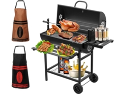 Grand Camion Barbecue, Charbon De Bois, Équipé D'une Rôtissoire Et D'un Tablier