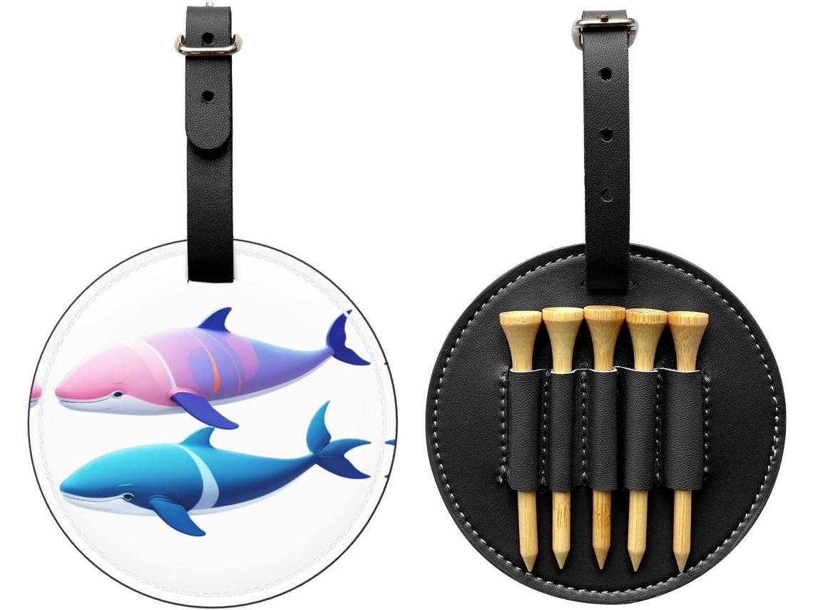 Bolsa para armazenamento de tees de golfe Data Breach Wolf, preta, fácil de transportar | S/MARCA