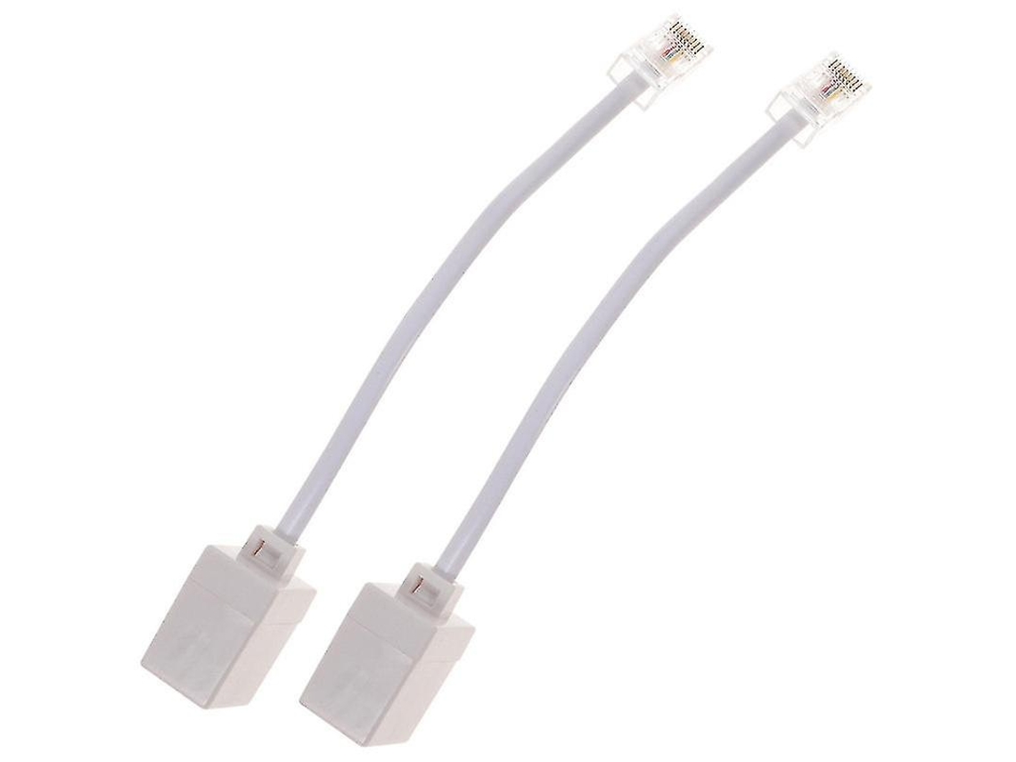Lurelia Adaptador Rj11 Para Rj45 2 Peças Preto, Para Ligações De Rede