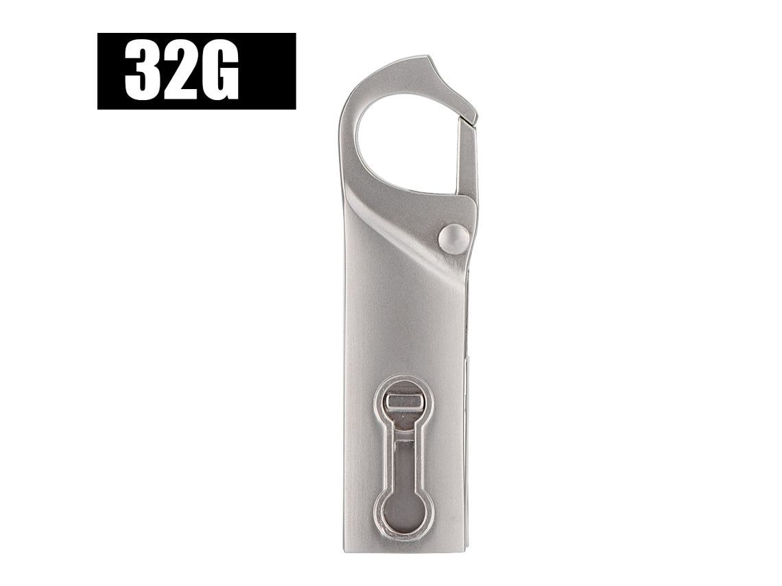 Pen Drive Usb (usb3.0 32gb) Dock Buckle Criativo Metal Mini Pen Drive Usb Portátil