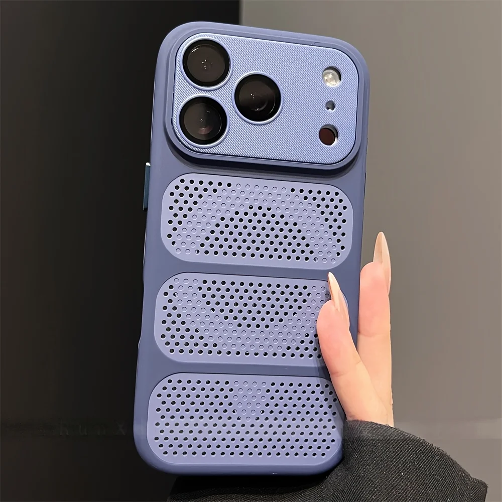 Capa Magnética De Malha Resistente A Impactos E Com Dissipação De Calor Para Iphone 13 Pro Max (azul).