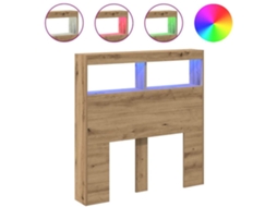 Headboard Cabinet, Headboard Cabinets Vidaxl Marrom Madeira Processada (100 X 17 X 102 Cm)