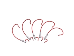 5pcs Anzol De Pesca De Aço Carbono Durável Com Isca Para Peixes Grande Acessório De Pesca (vermelho)