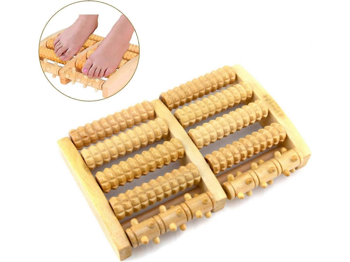 Rolo De Massagem Nos Pés Madeira, Massageador Pés, Incl