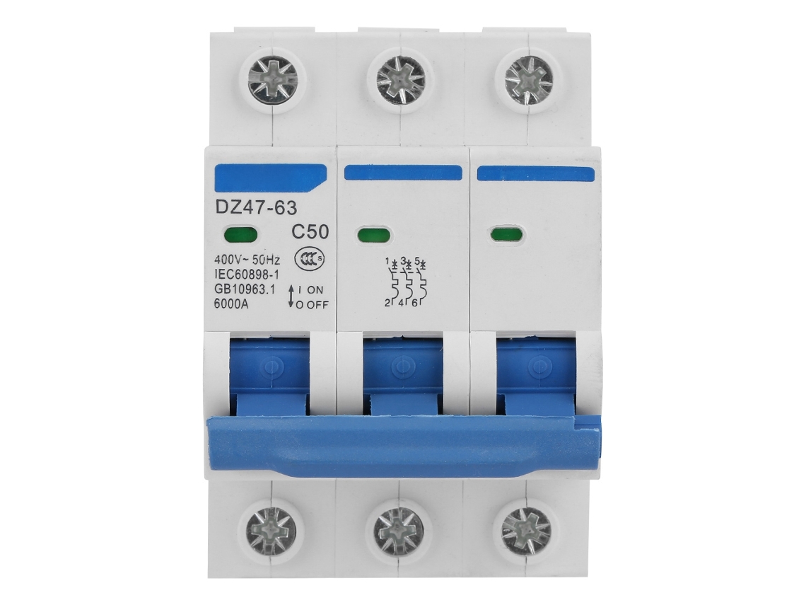 Disyuntor de Proteção Miniatura Dz47 63 3p 50a 400v