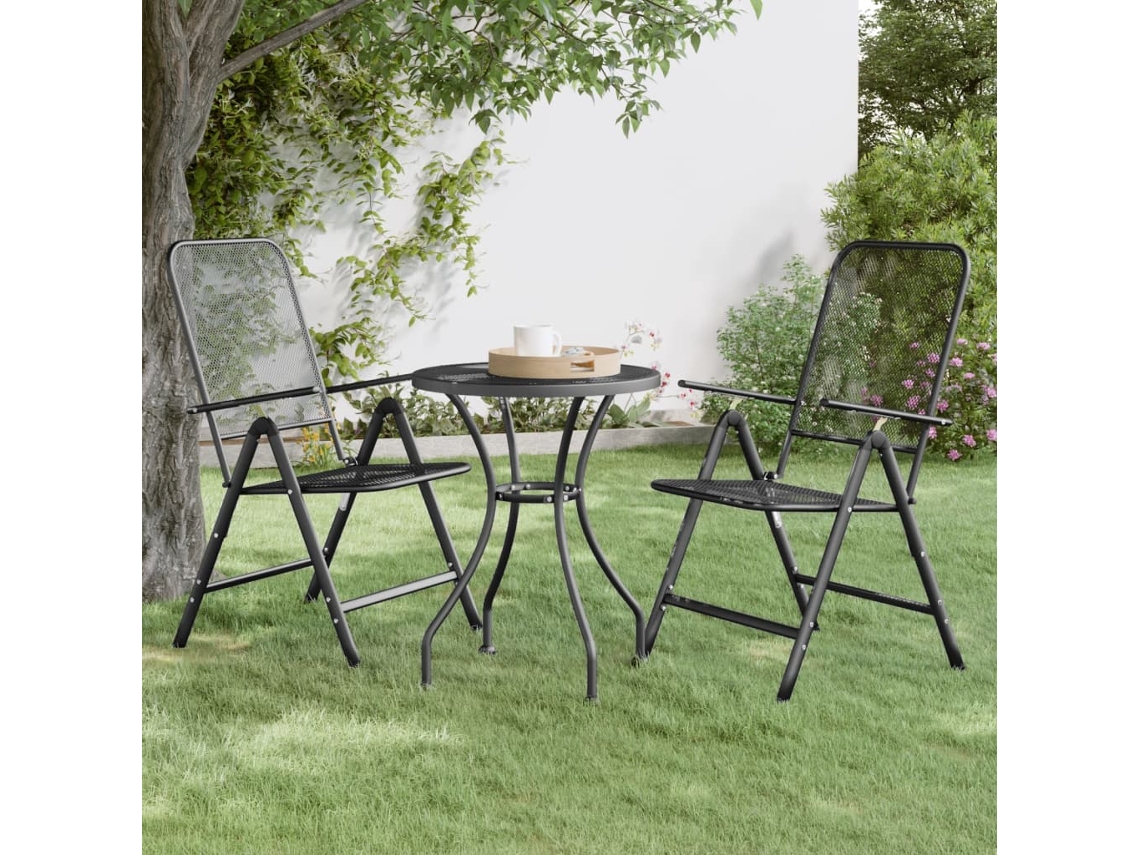 Vidaxl Mesa De Jardim Ø60x72 Cm Malha Metal Expandido Antracite