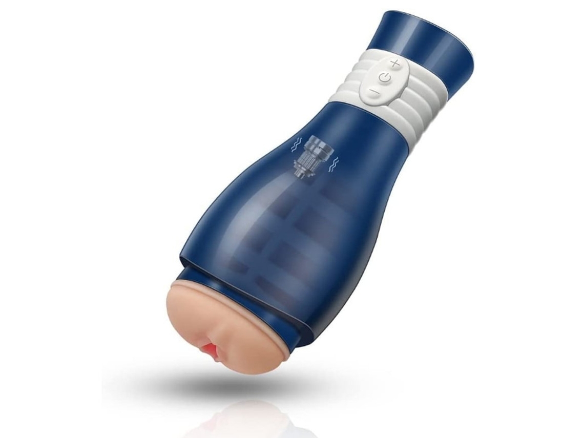 Copo Masturbador Masculino Elétrico Masculino Brinquedos Livres De Sucção De Mãos, Azul