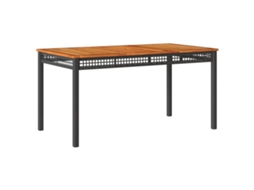 Mesa de Jardim Vime Pe e VIDAXL Madeira de Acácia Preto 140 X 80 X 75 Cm