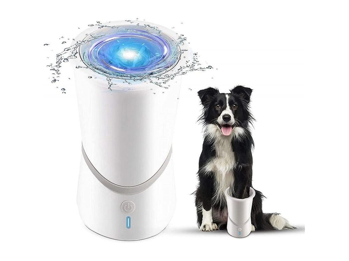 Limpiador de Patas Automático para Mascotas, Escova Giratória de 360°, Lavagem Rápida S/MARCA