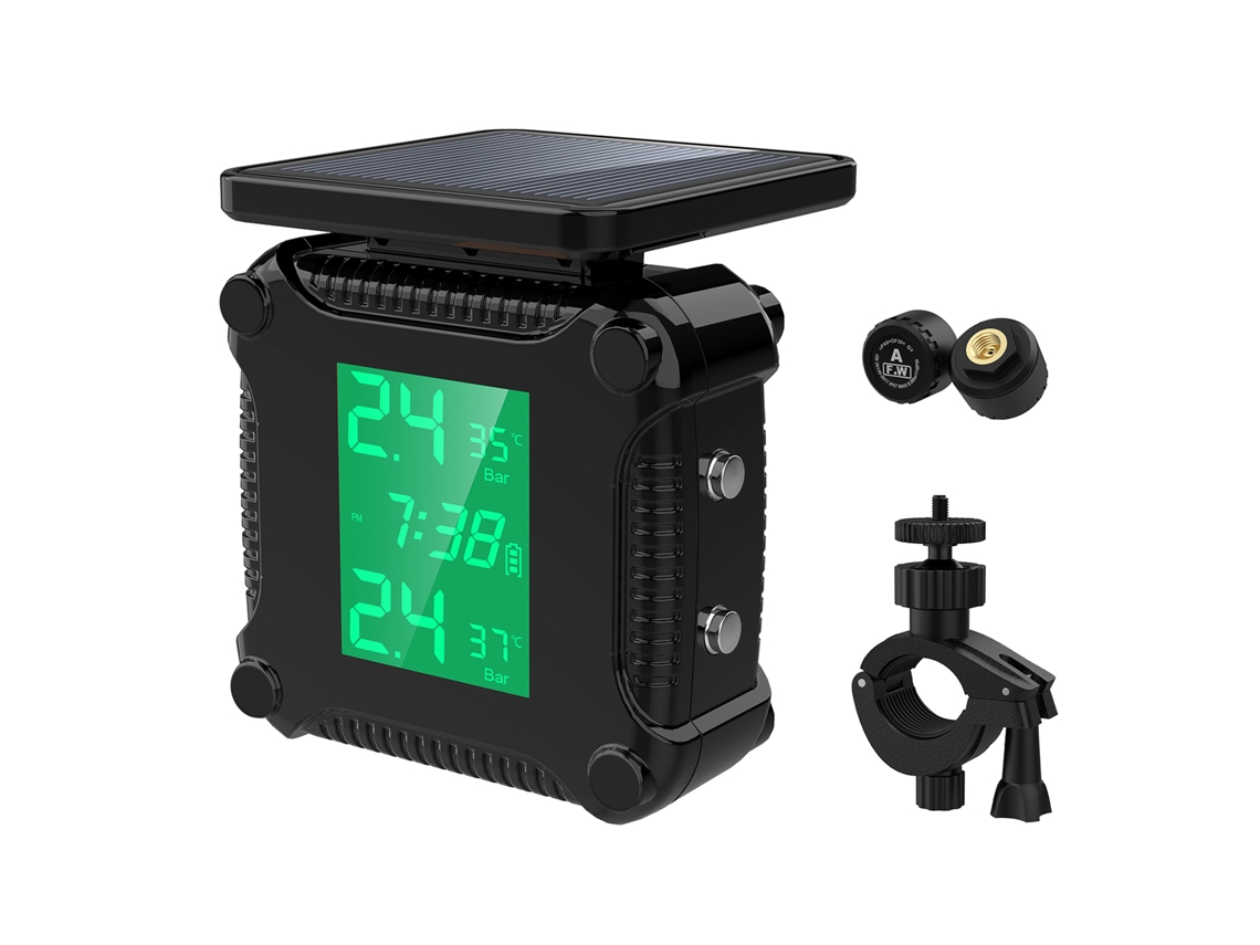 Monitor Tpms Moto Sem Fio Impermeável Com Lcd