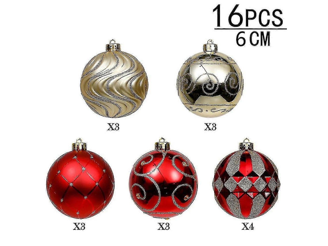 16 Bolas De Natal Para Decorar A Árvore De Natal. Loja Olysi