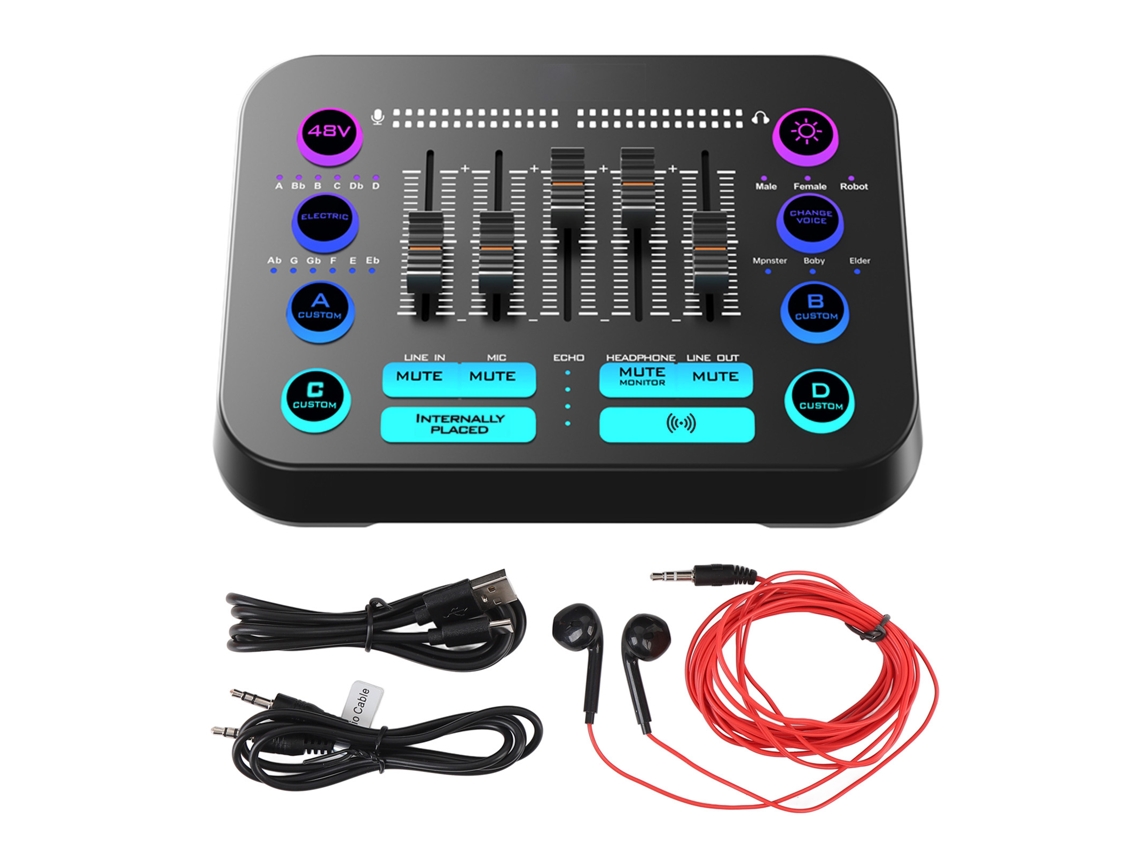 Mixer de Áudio Profissional compatível com várias plataformas EOOCOO