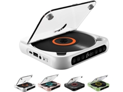 Leitor Cd Portátil Com Bluetooth 5.3, Mini Recarregável Com Alto-falantes E Fones De Ouvido