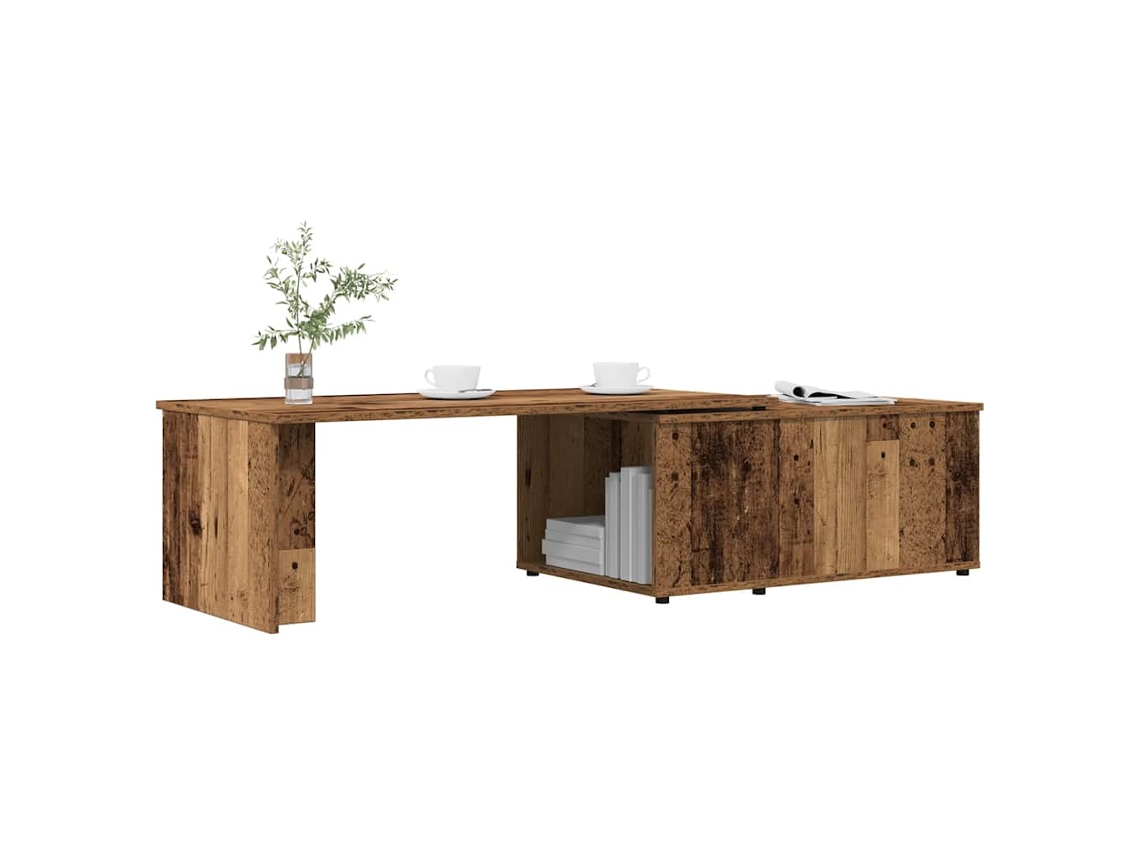Vidaxl Mesa De Centro Madeira Antiga 150x50x35 Cm Madeira Trabalhada