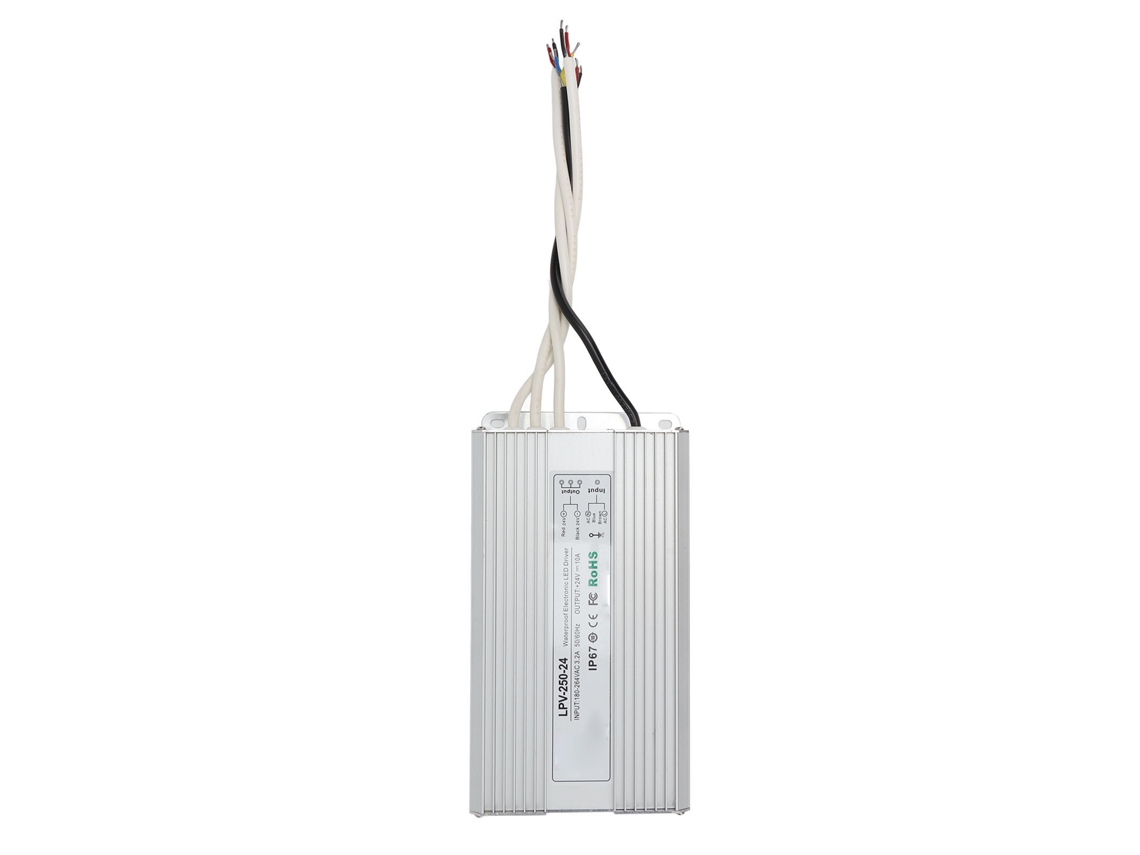 Fonte de alimentação aberta de 24 V para água, compatível com diversos dispositivos LED e ampla faixa de tensão de entrada.