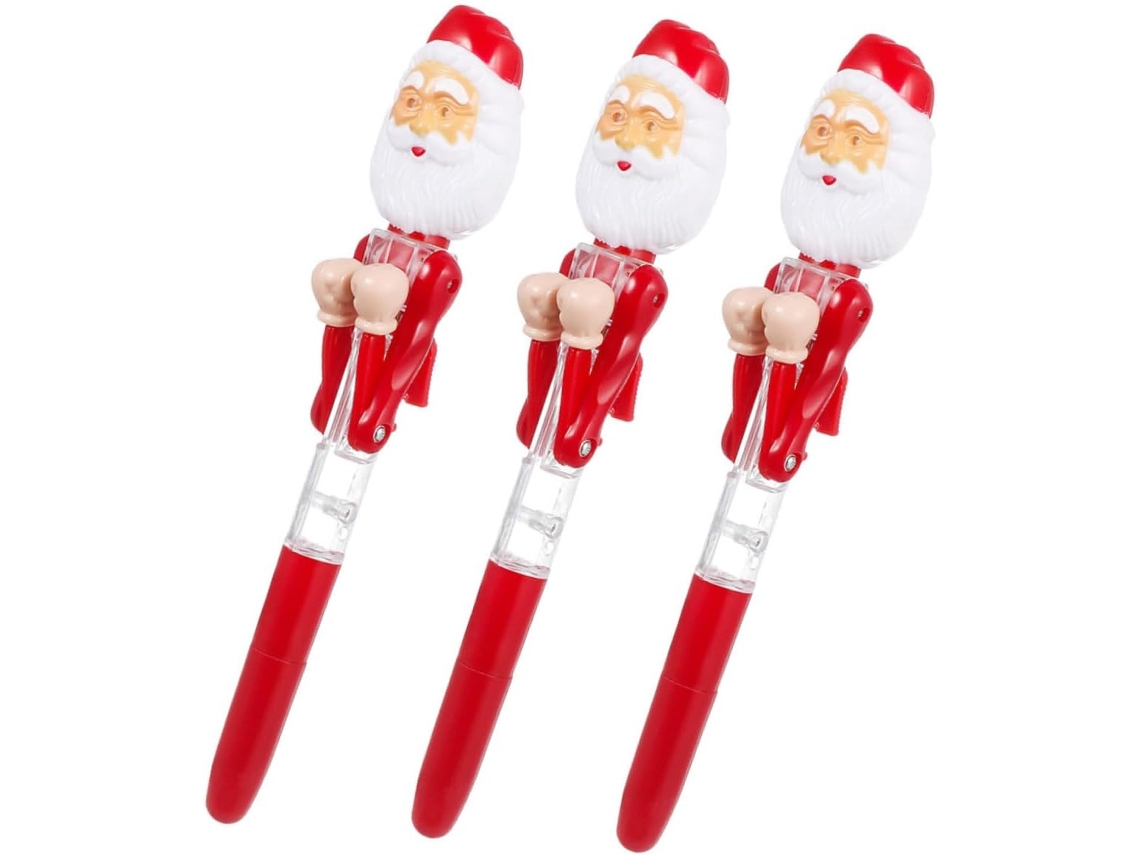 Conjunto De 3 Canetas Doitool Em Formato Caixa Papai Noel -