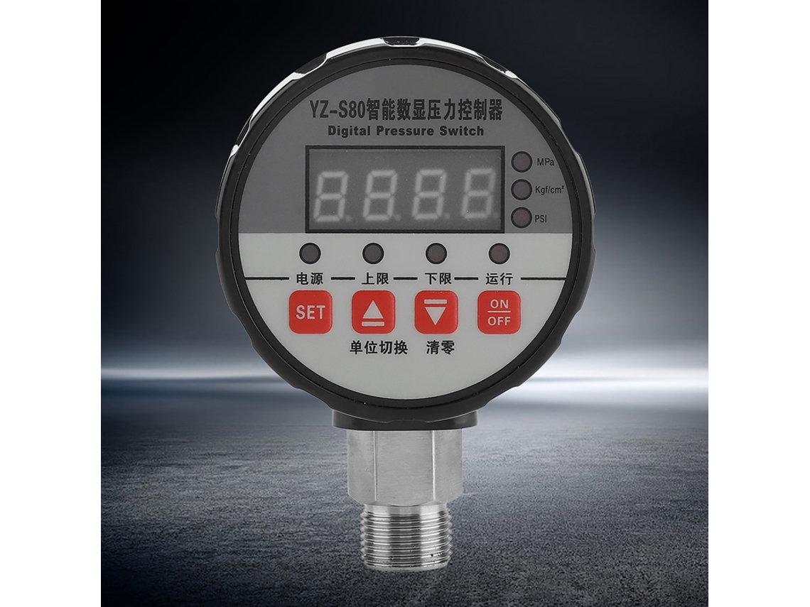 Laxiscreed Controlador Digital De Pressão 220v, Faixa 0-2mpa, Alta Precisão 0,5% Fs