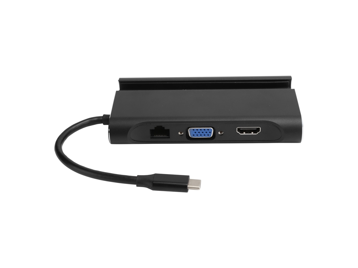 Estação de Acoplamento 7 em 1 com Hub Usb Type c, Hd, Vga, Rj45 e Adaptador de Hub Pd CHABERLU