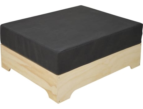 Pufe  782877 Industrial Box  (Branco - 65x80x35 cm - Madeira e Metal)