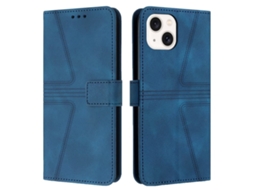 Capa De Couro Para Iphone 15 - Triangular - Cor Sólida