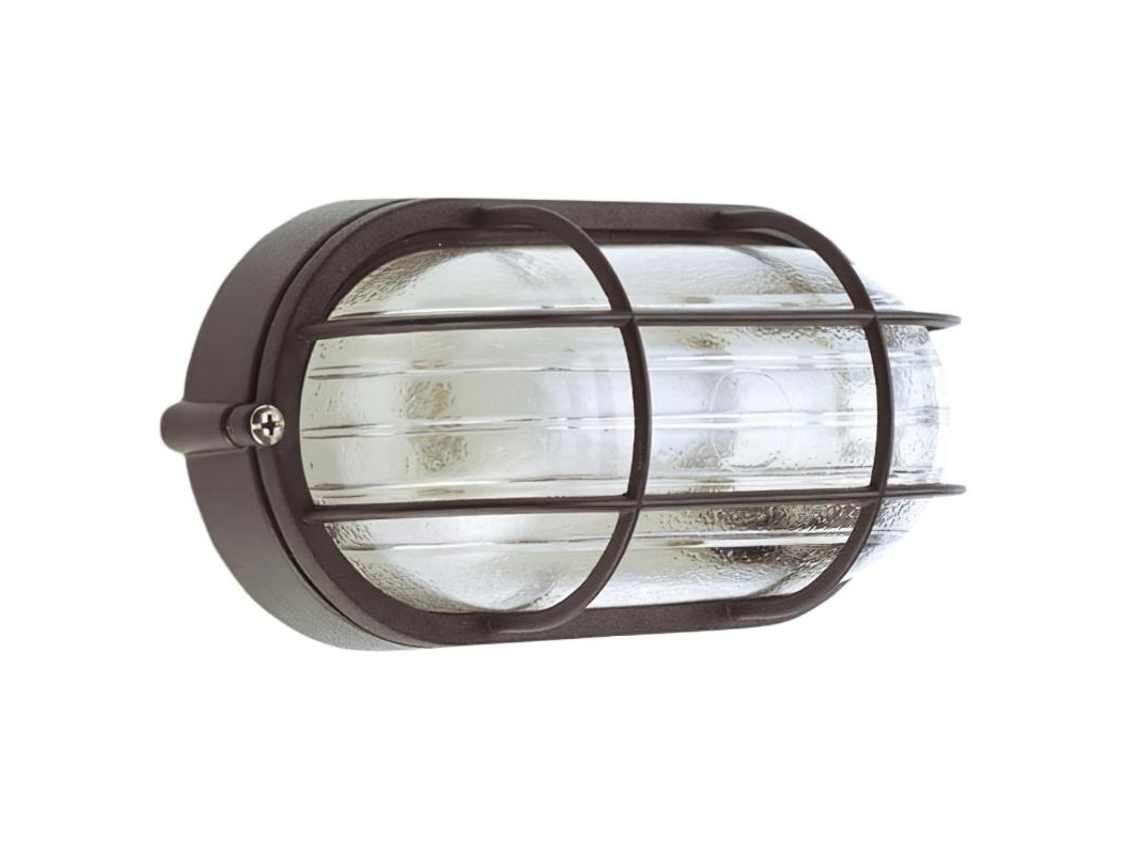 Plafón industrial  ip44 oval negro