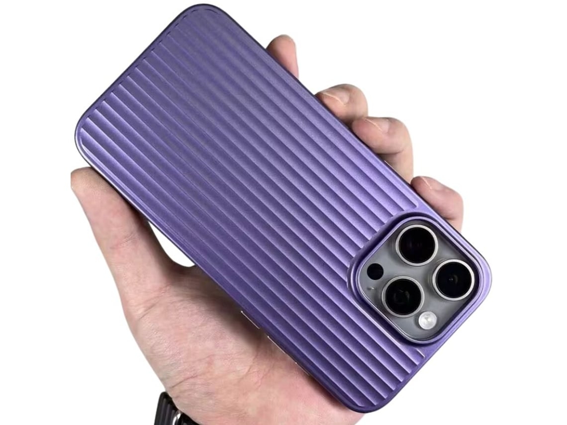 Capa Rigida Ondulada Wave para iPhone 14 pro max VEANXIN Roxo