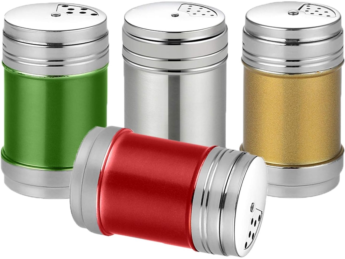 Conjunto de 4 Potes de Temperamento em Vidro com Tampa Abatível, Modelo M2 DUREFORWARD