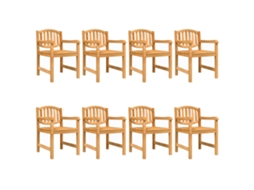 Maison Exclusive - Cadeiras De Jardim 8 Pcs 58x59x88 Cm Madeira De Teca Maciça