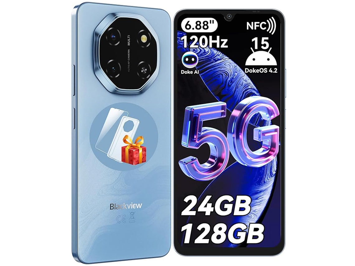 5G Smartphone BLACKVIEW Shark 6  (6.88'' - 12 GB - 128 GB - Azul)